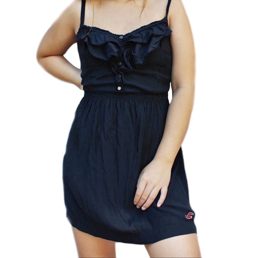 Hollister Navy Ruffle Dress